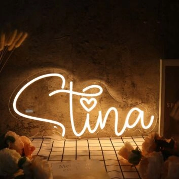Stina Yellow Neon Sign