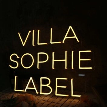 VILLA SOPHIE LABEL Yellow Neon Sign