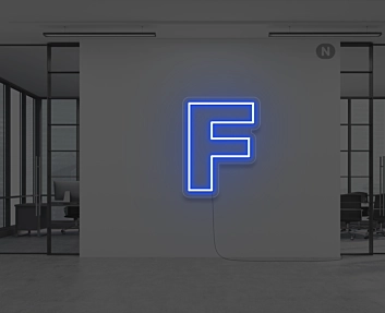 Neon Letter F