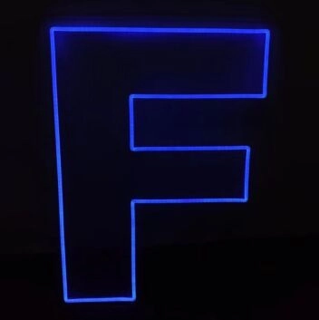 Neon Letter F