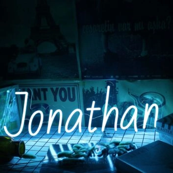 Jonathan Blue Neon Sign