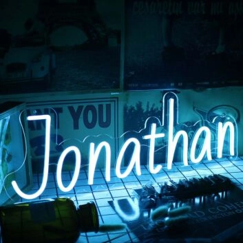 Jonathan Blue Neon Sign