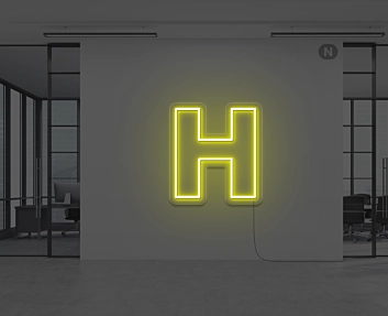 Neon Letter H
