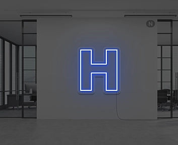 Neon Letter H