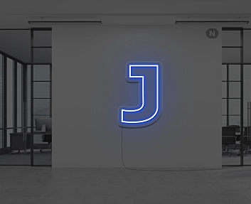 Neon Letter J