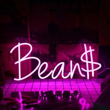 Bean Pink LED Neon Sign