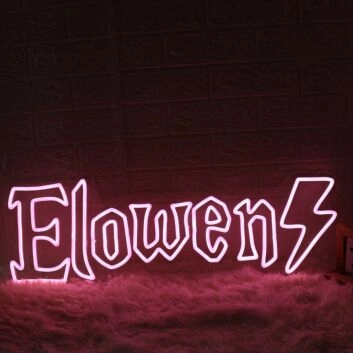 Elowen Pink Name Neon Sign