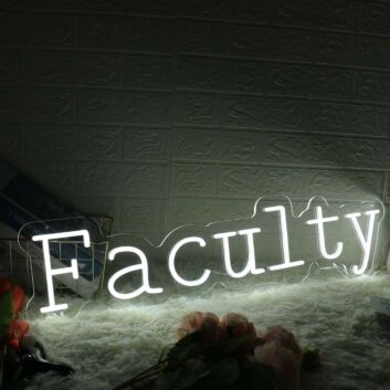 Faculty White Neon Sign