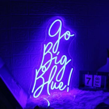 Go Big Blue Custom Neon Sign