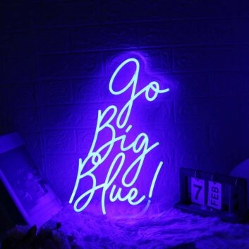 Go Big Blue Custom Neon Sign