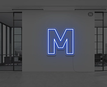Neon Letter M