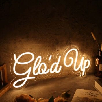 Glo&#039;d Up Yellow Neon Sign