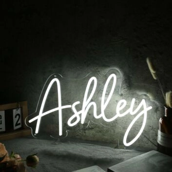 Ashley White Name Neon Sign