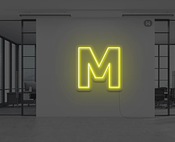 Neon Letter M