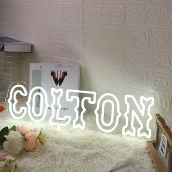 Colton White Neon Sign