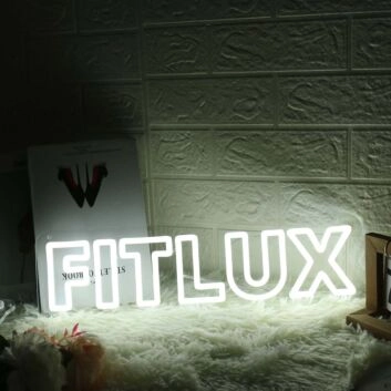 Fitlux White Neon Sign