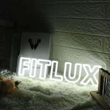 Fitlux White Neon Sign