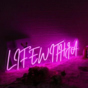 Life With LA Pink Neon Sign