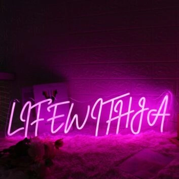 Life With LA Pink Neon Sign