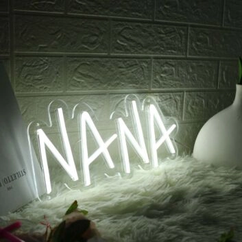 NANA White Name Neon Sign