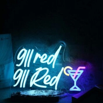 911 Red Custom Neon Sign