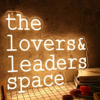 The Lovers And Leaders Space Yellow Neon Sign