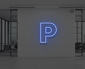 Neon Letter P