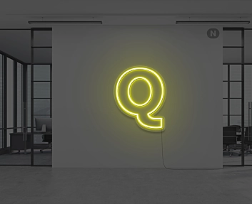 Neon Letter Q