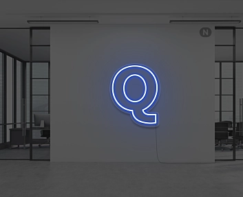Neon Letter Q
