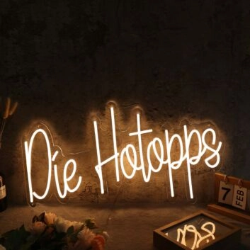 Die Hotopps Yellow Neon Sign