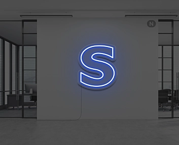 Neon Letter S