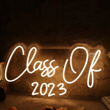 Class Of 2023 Yellow Neon Sign