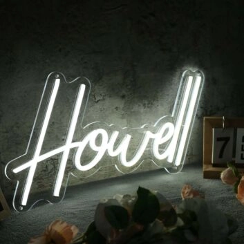 Howell White Neon Sign