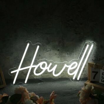 Howell White Neon Sign