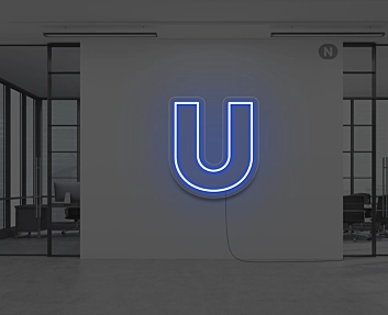 Neon Letter U