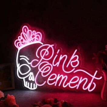 Pink Cemenl Custmo Neon Sign