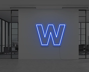Neon Letter W
