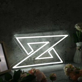 Letter Z White Neon Sign