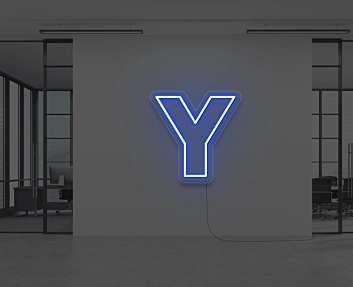 Neon Letter Y