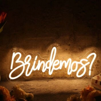Brindemos Yellow Neon Sign
