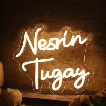Nesrin Tugay Yellow Neon Sign