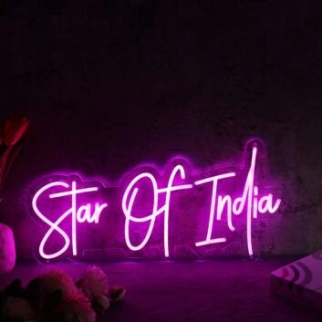 Star Of India pink Neon Sign