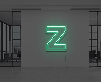 Neon Letter Z