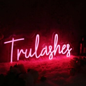 Trulashes Red Custom Neon Sign