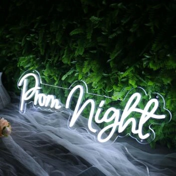 Prom Night White Custom Neon Sign
