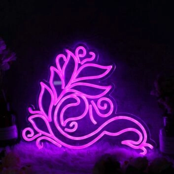 Branch Bud Purple Neon Sign