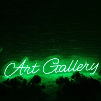 Art Gallery Green Neon Sign