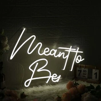 Meant To Bee White Neon Sign