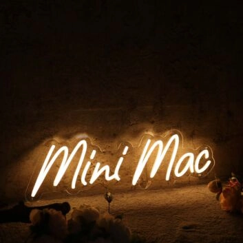 Mini Mac Yellow Neon Sign