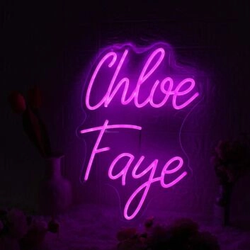 Chloe Faye Name Neon Sign